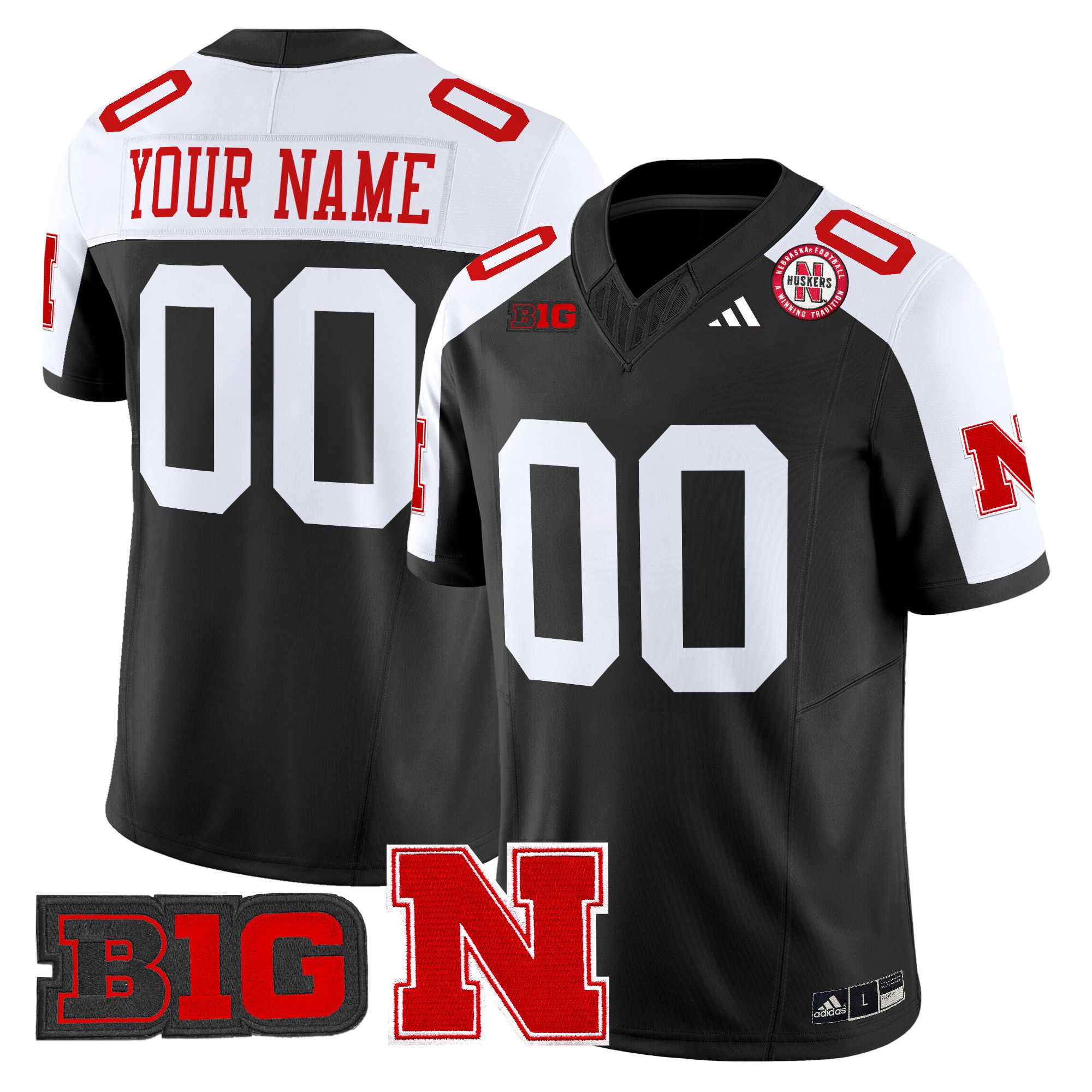 Men Nebraska Cornhuskers Black 2024 Vapor Limited Custom NCAA Jersey->customized ncaa jersey->Custom Jersey